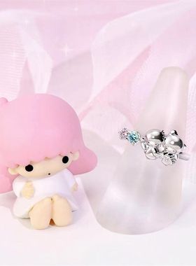 星燦系列—双星仙子星燦水晶戒指小众幸运双子星女生礼物