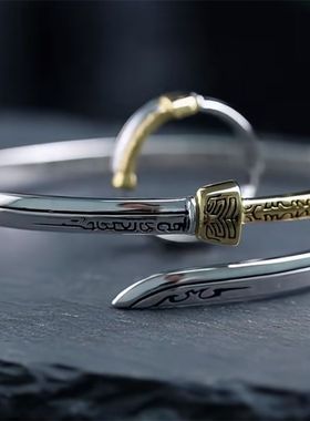 【盗墓笔记】道具新品黑金古刀手镯戒指影视周边小众高级感复古戒