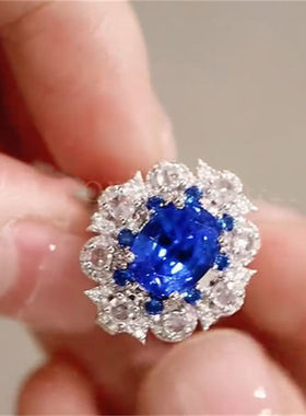 矢车菊戒指一款两戴可拆卸设计感精致个性锁骨链轻奢ins女友礼物