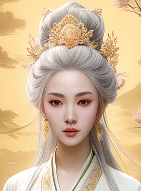 九尾狐娘娘挂画东北出马堂装饰画
