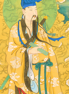 吕洞宾画像纯阳子吕祖客厅装饰画