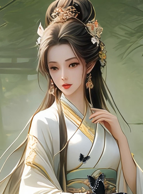 女狐娘娘真身九尾狐挂画装饰画