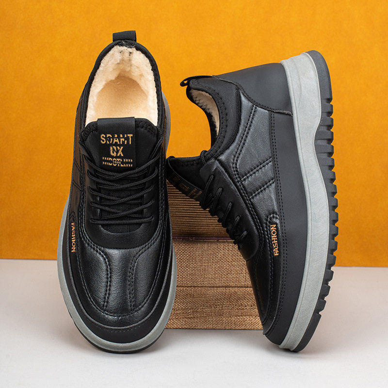 链品FUSARO男鞋保暖绵羊毛鞋子冬季男士加绒运动鞋中老年防滑a62,淘宝优惠券,粉丝福利购,淘宝优惠卷