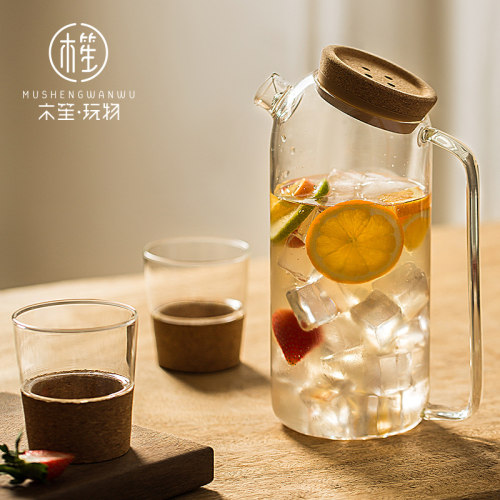 木笙玩物冰水壶家用耐高温玻璃水壶套装凉水壶大容量扎壶冷泡茶壶 - 图3