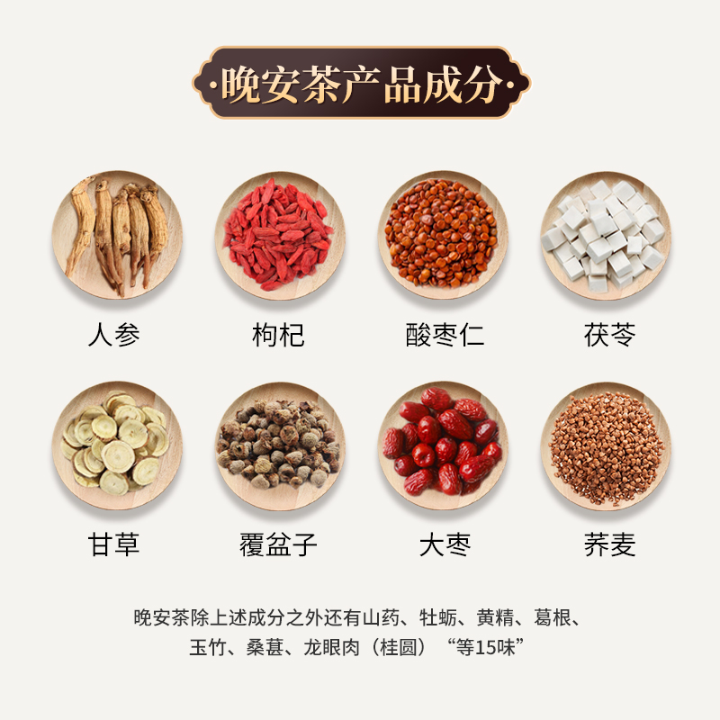 织膳组合早晚茶人参枸杞茯苓芡实薏苡仁甘草调理去湿气男女代用茶 织膳组合早晚茶人参枸杞茯苓芡实薏苡仁甘草调理去湿气男女代用茶
