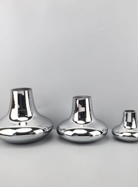 克罗拉轻奢创意电镀玻璃花器餐桌茶几样板间软装饰品客厅家居摆件