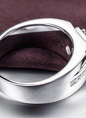 风貌严选烟男士帝王戒指男霸气时尚钻戒指流行仿真钻戒男镀指环a7