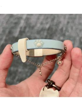 小猫爪手环炼条流苏小锁皮质手炼高级感轻奢甜酷辣妹锁骨炼项圈女