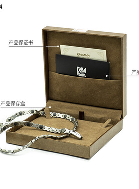 钨钢钛锗磁石项链简约个性