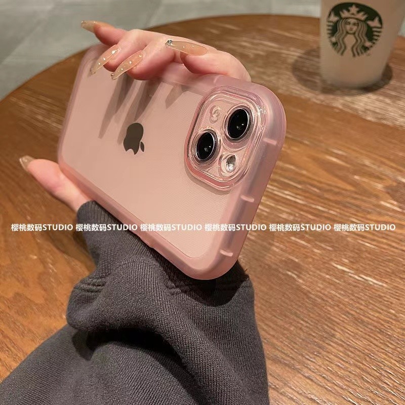 适用iPhone13手机壳透明15黑色14plus新款2023女款网红爆款苹果11专用苹果12promax全包防摔xsmax/xrxs高级感