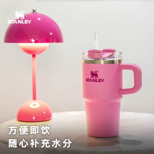 Stanley吸管杯不锈钢保冷杯小巧居家办公男女水杯591ml高颜值送礼 - 图2