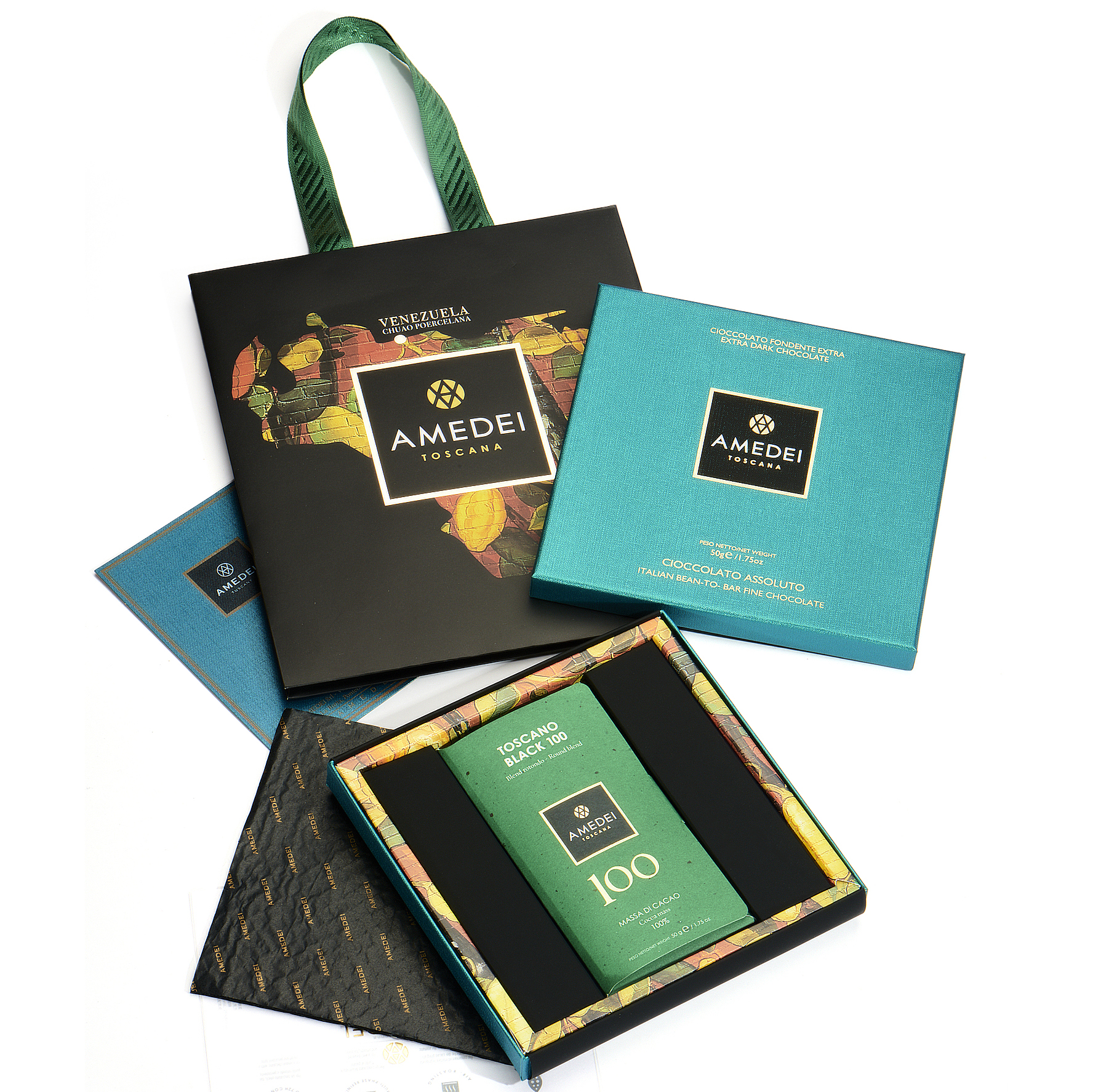意大利进口Amedei娅曼蒂100%无糖黑巧克力礼盒装送礼健身代餐零食 - 图0