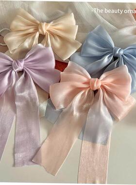 Red bow tie hairpin female Headband hair accessories clip