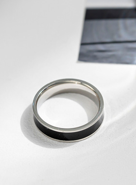 韩版小众轻奢钛钢戒指男女不掉色ins风简约对戒指环配饰
