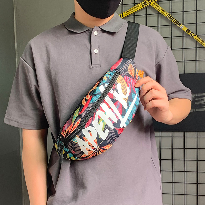 ins潮牌运动轻便单肩小背包斜挎包 qjuj箱包男士包袋