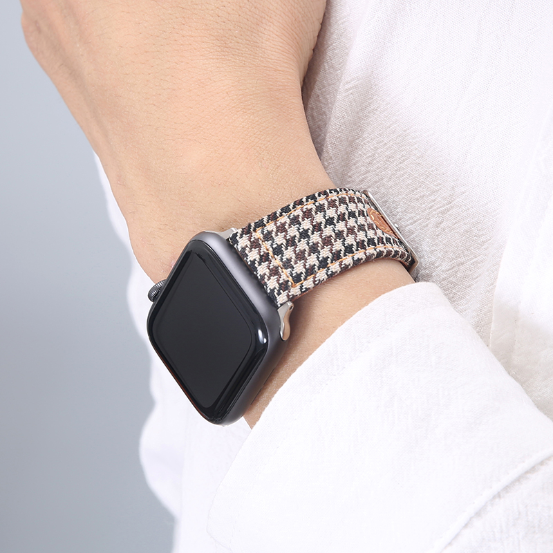 苹果手表表带小香风applewatch6 ultra创意表带iwatch7/8代复古真皮腕带女生个性苹果皮带表潮流41mm45/44/49