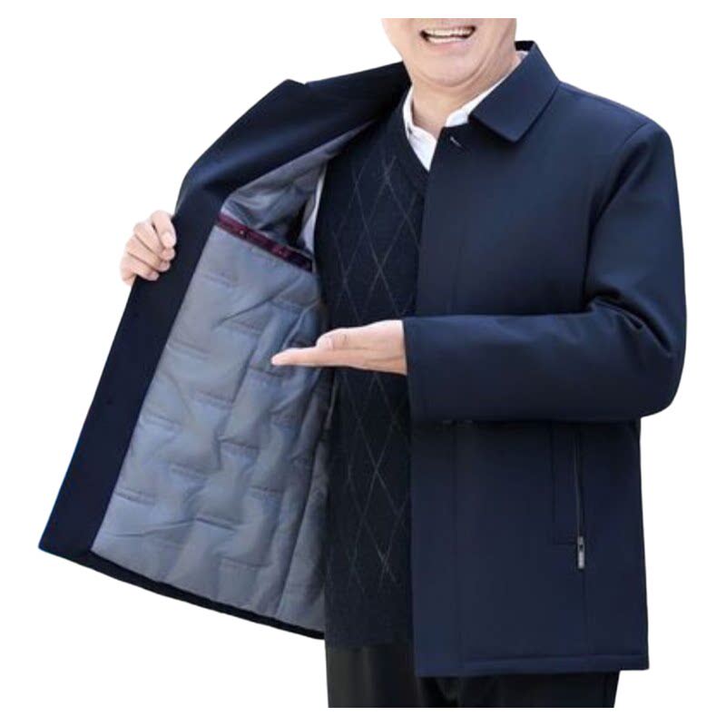 Jinshu men's middle-aged and elderly administrative jacket cotton coat 2026 autumn and winter men's thickened jacket warm daddy cotton a1