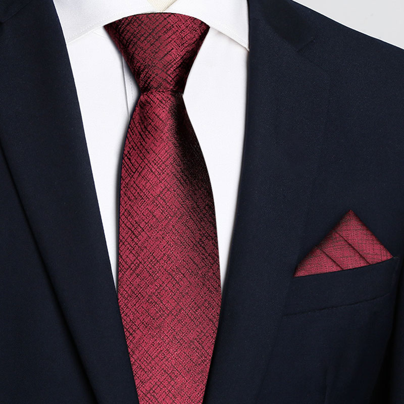新品领带男士正装商务红色结婚新郎婚礼拉链式免打结高端西装衬衫-图0