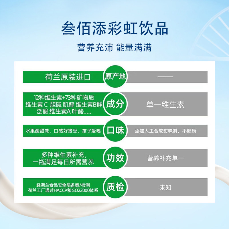 叁佰添成人儿童液体钙片锌维生素b 叁佰添维生素/复合维生素