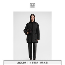 TOTEME Female dress 24 years Early spring New black lamp Core suede Alphabet Embroidery Barn Jacket Jacket