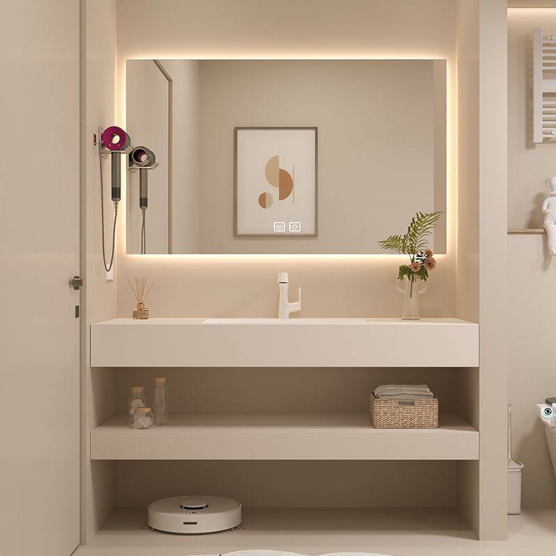 2025新品定制酒店风双层岩板无缝浴室柜组合卫生间洗漱台洗手脸一,淘宝优惠券,粉丝福利购,淘宝优惠卷