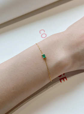 小众基础款设计师祖母绿手链定制