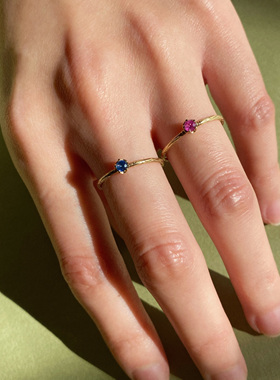 pongpong手打叠戴天然彩色宝石