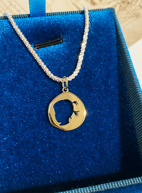 人像剪影轮廓定制18k金