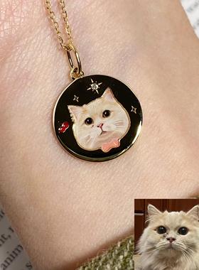 怦怦跳可爱小狗高级设计感项链