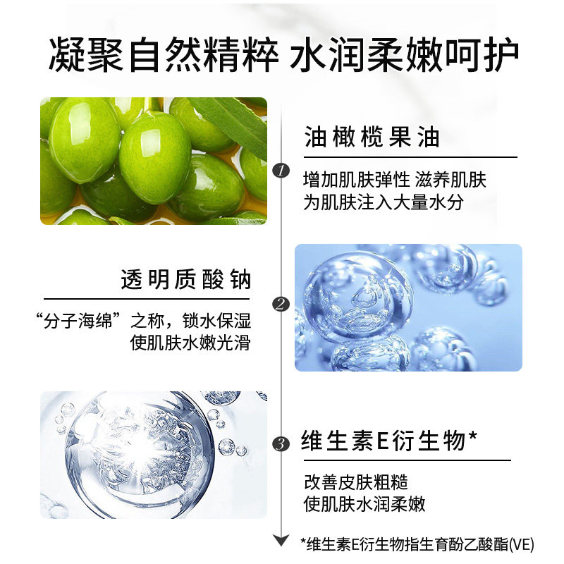 郁美净橄榄乳液补水保湿水乳洗面奶 郁美净同禹润肤乳