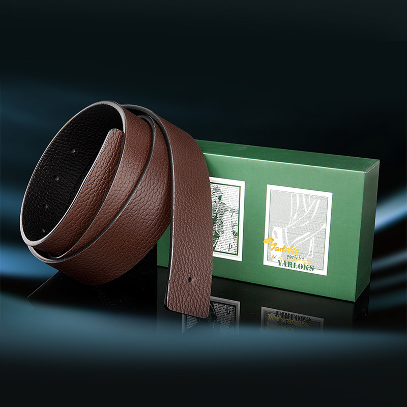 Yarloks/雅乐士男士牛皮革皮带3.5cm带身双面荔枝纹 PDL2204系列