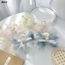 Sensual oil painting Petal Mesh Yarn Shark Grip Chuck disc Fat hair Hair Hair Accessories Senteal Bridesmaid Hairpin Hairpin
