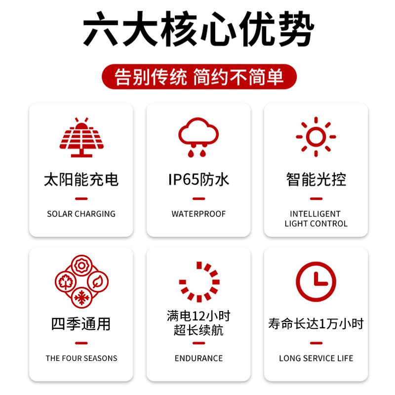 户外照明太阳能庭院灯新中式草坪灯人体感应氛围灯唯美方形景观灯