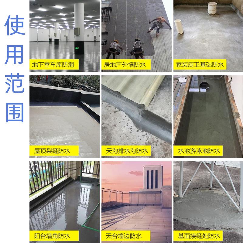 永质JS复合防水涂料屋顶卫生间外墙鱼塘水池防水材料补漏堵漏王胶