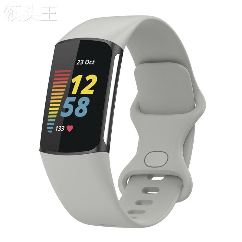 适用Fitbit Charge 5硅胶表带Charge 5官方同款智能手表替换腕带