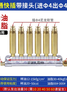 DX油路定量阀分配器加压式容积管接头油脂黄油数控机床润滑分油器