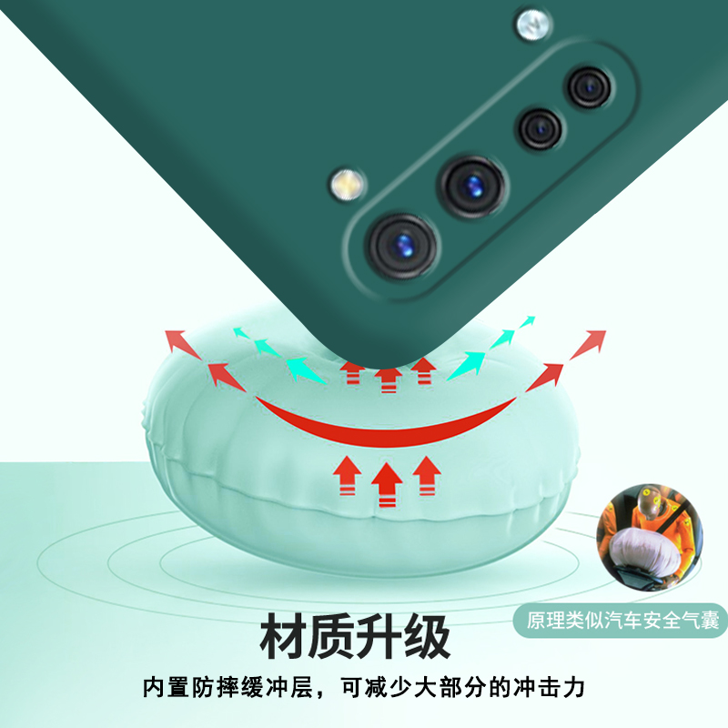 oppoReno3手机壳reno35G液态硅胶oppo套全包防摔0pp0pporeno男opopreno女oppreno新款opreno网红rone送钢化膜-图3