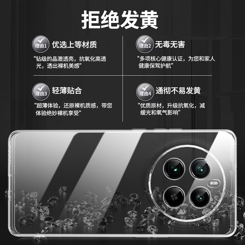 适用Realme真我GT5Pro手机壳realmeGT5por新款透明硅胶oppo保护套oppogt防摔opporealmeGT直边超薄男女软外壳-图1