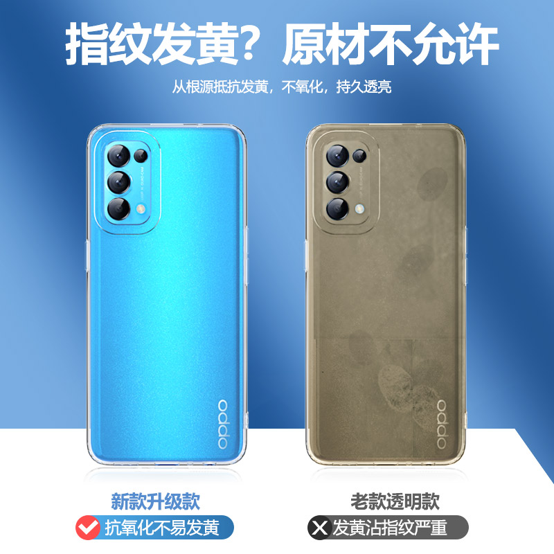 oppoReno5手机壳Reno5k新款OPPO5G透明Reno5pro硅胶套reno5pro+全包防摔pr0pp0opp0pporeno男opreno女软外壳 - 图2