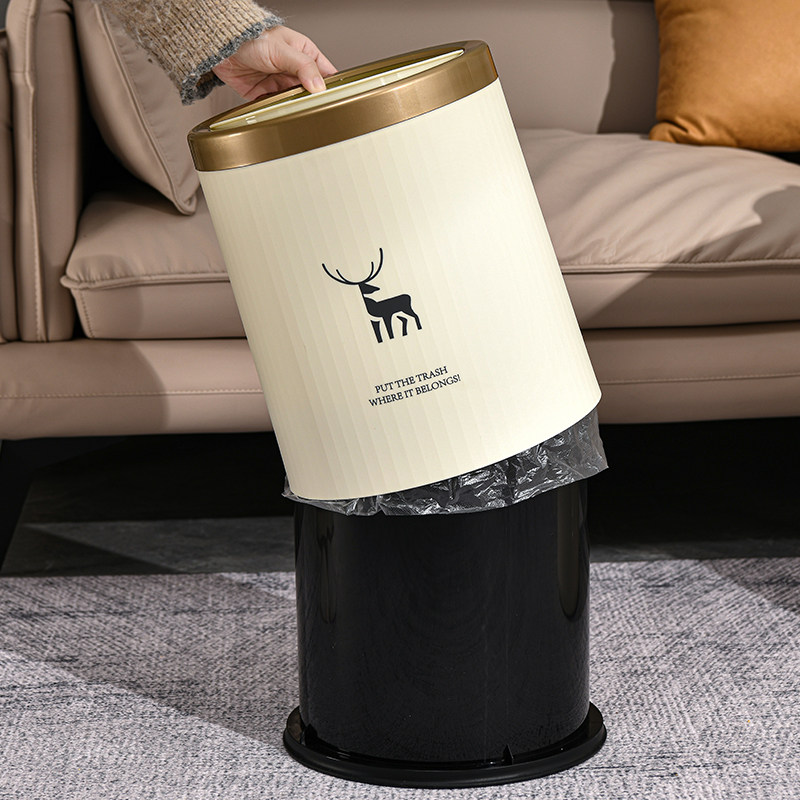 2025高颜值轻奢双桶垃圾桶客厅卧室卫生间酒店家用厨房大容量带盖,淘宝优惠券,粉丝福利购,淘宝优惠卷