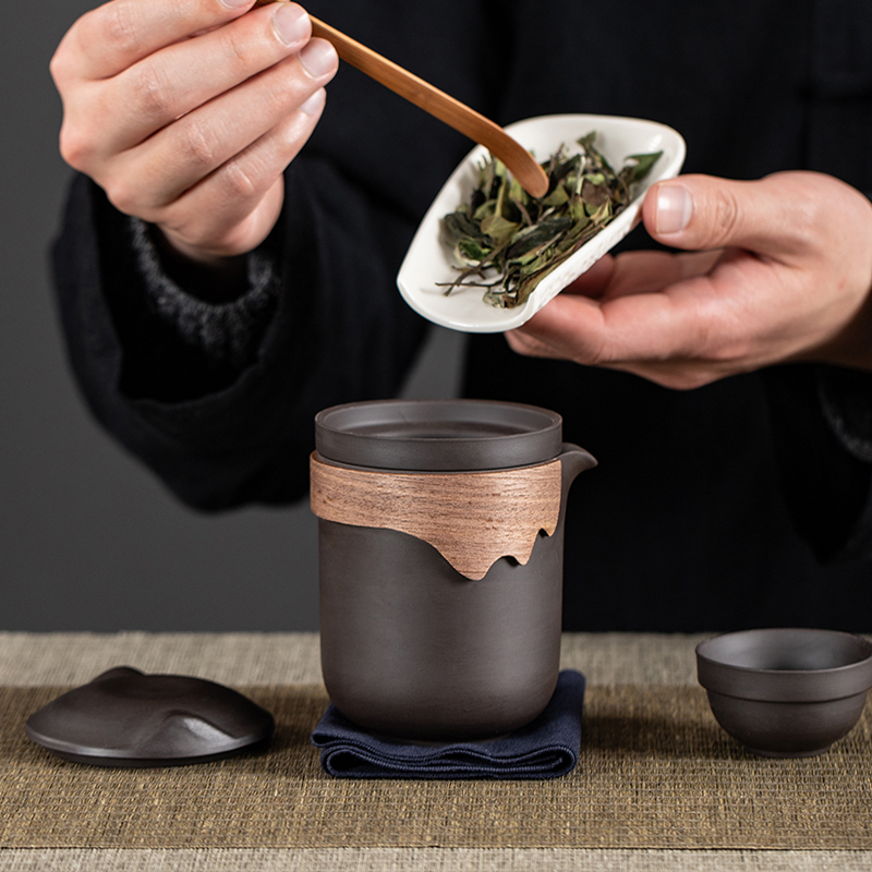 Travel tea set purple sand quick cup tea maker outdoor