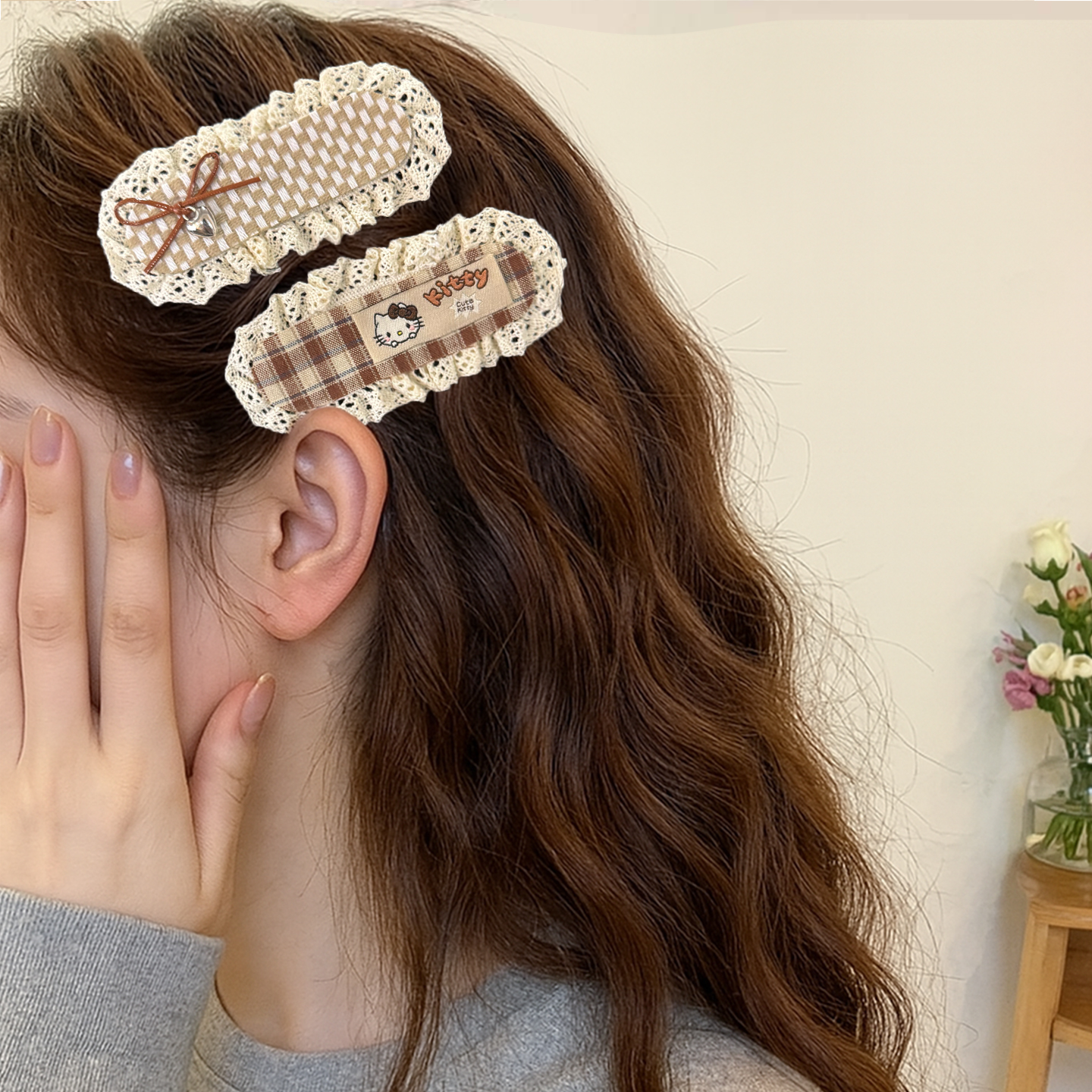 甜美前额魔术贴刘海贴侧边碎发整理神器可爱发饰少女秋季新款头饰 - 图0