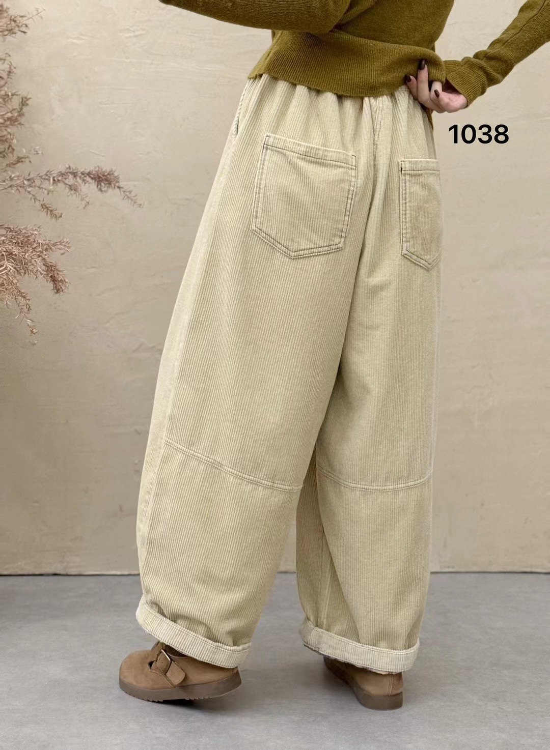 布愫®冬季加厚双层宽松显瘦灯芯绒休闲裤女大码阔腿气球弯刀裤潮,淘宝优惠券,粉丝福利购,淘宝优惠卷