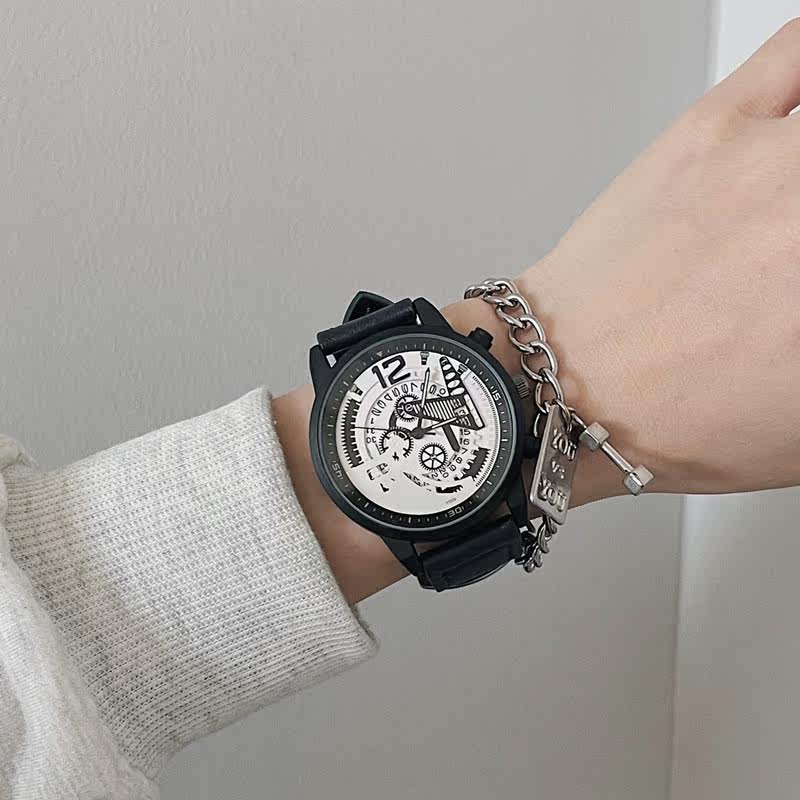 美式复古男潮学生ins小众设计女表 楠棠国产腕表