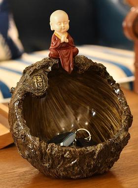 瑾礼中式艺术玄关客厅钥匙收纳入户禅意小摆件创意酒柜家居装饰品