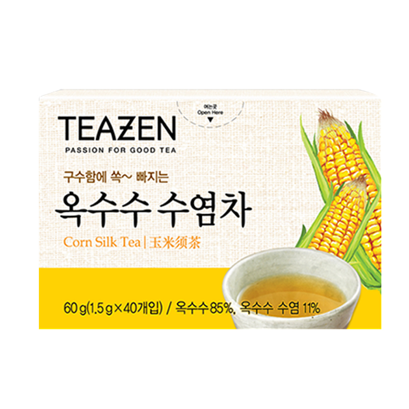 Teazen韩国茶玉米须茶 花草茶孕妇可饮 消水肿袋泡茶 40茶包袋装