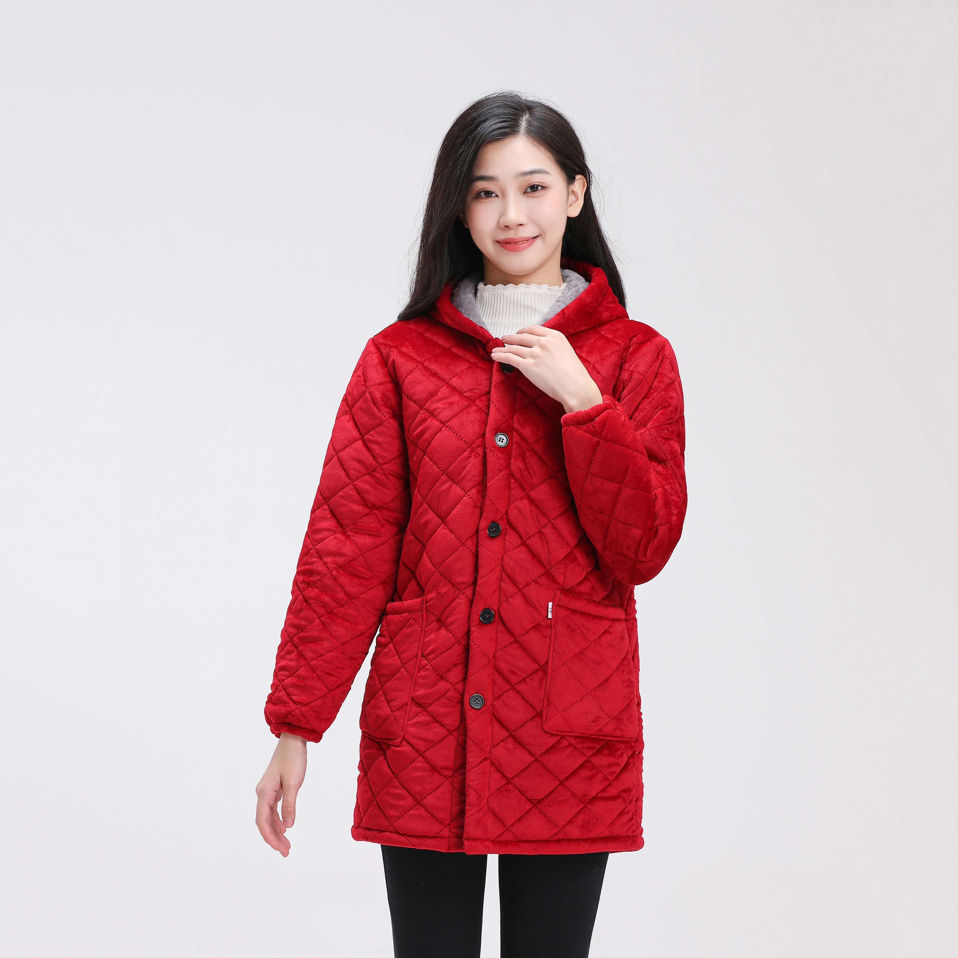 冬季加绒加厚保暖罩衣男女夹棉工作服纯色长袖棉衣外套围裙,淘宝优惠券,粉丝福利购,淘宝优惠卷