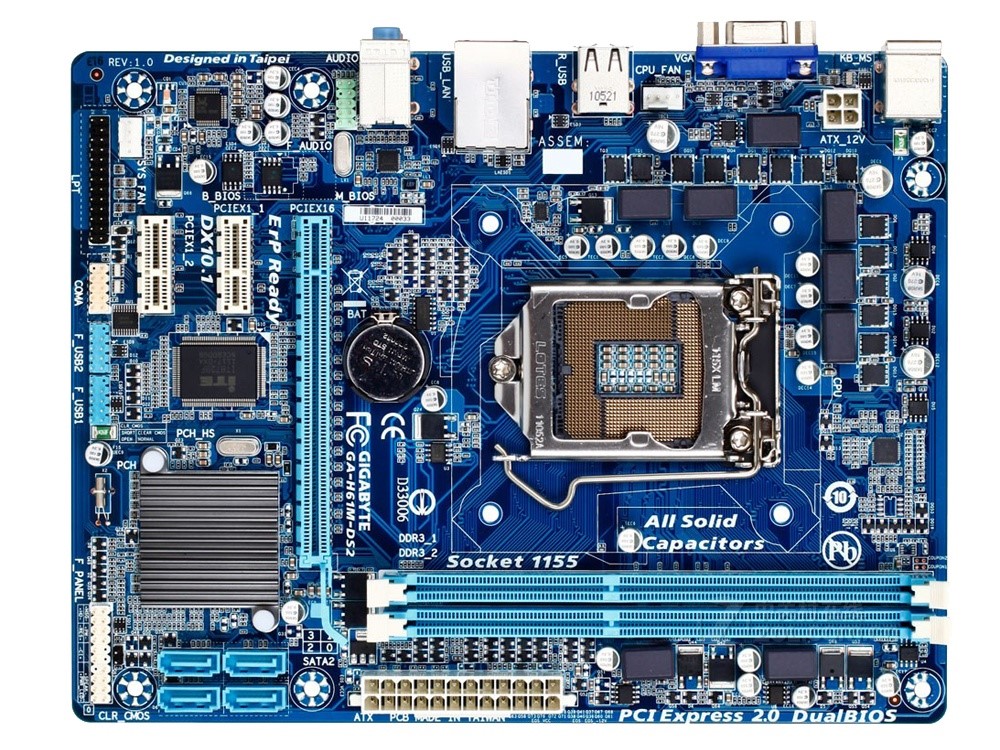 Gigabyte/技嘉 H61M-DS2/ S1 D1/D2V/S2PH/D2P-B3 1155针H61主板-图3