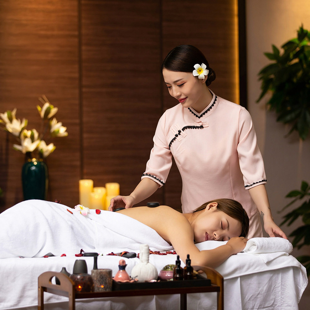 polo衫定制工作服t恤中式疗按摩院水疗养生会所spa套装技师服女师