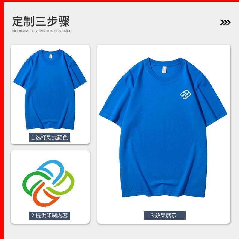 纯棉t恤定制工作服印logo刺绣短袖工装厂服广告文化衫亲衣服订制 - 图1